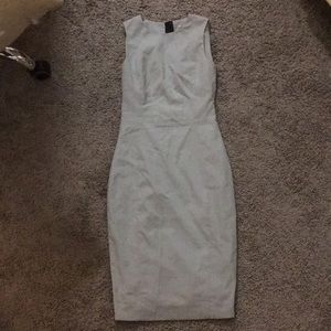 Slimming midi gray dress